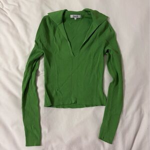 Dazie Vibrant Green Long Sleeve Top